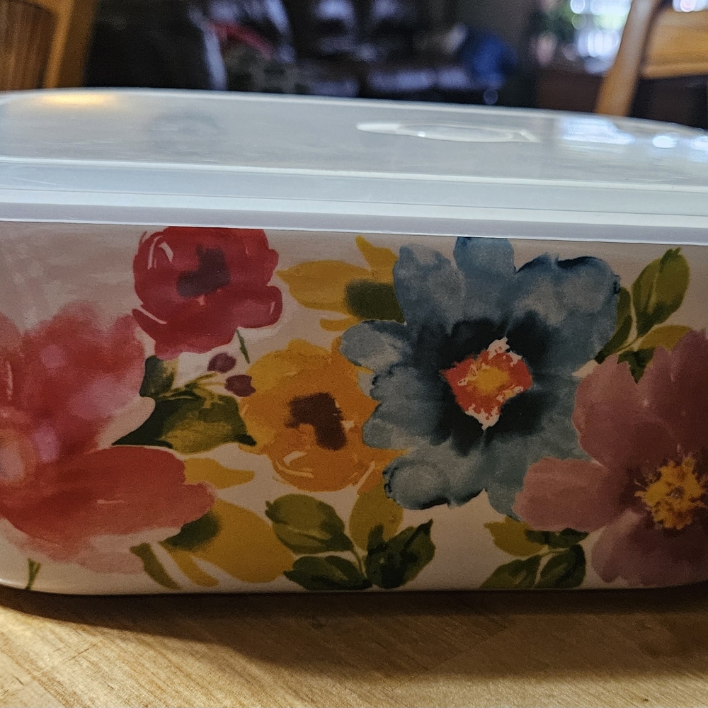 The Pioneer Woman Floral Nested Bakeware Set in Yellow, Blue, Pink, Green - Picture 5 of 13